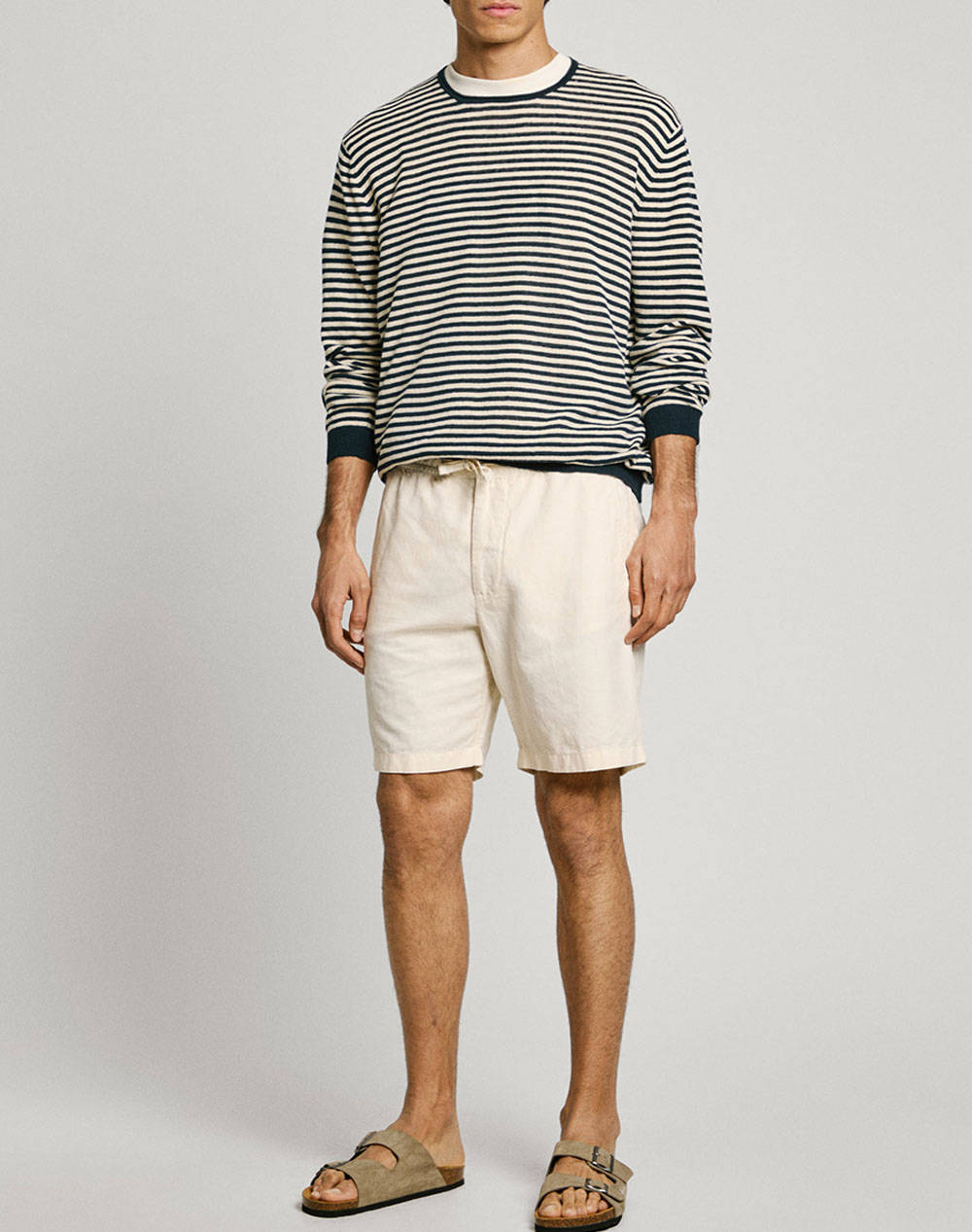 PEPE JEANS DROP 3A RELAXED LINEN SMART SHORTS BERMUDE DE BARBATI