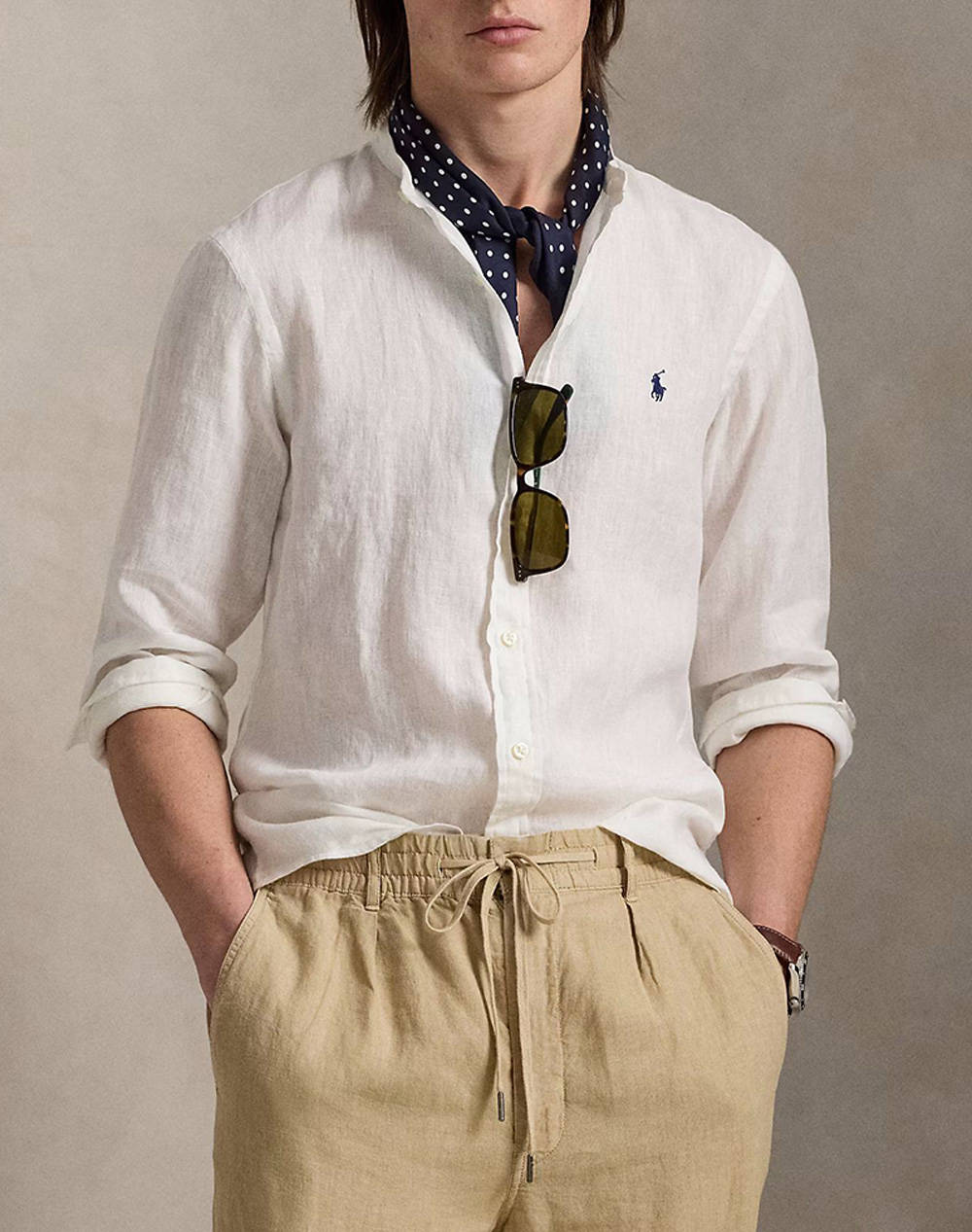 RALPH LAUREN SLPSBBNDPPCS-LONG SLEEVE-SPORT SHIRT