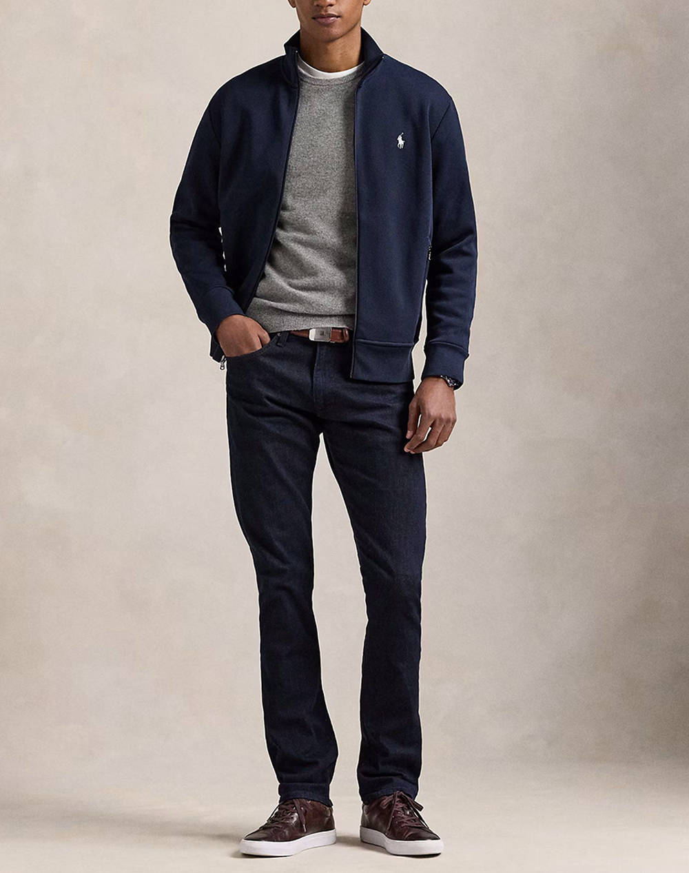 RALPH LAUREN LSFZTRACKM9-LONG SLEEVE-SWEATSHIRT