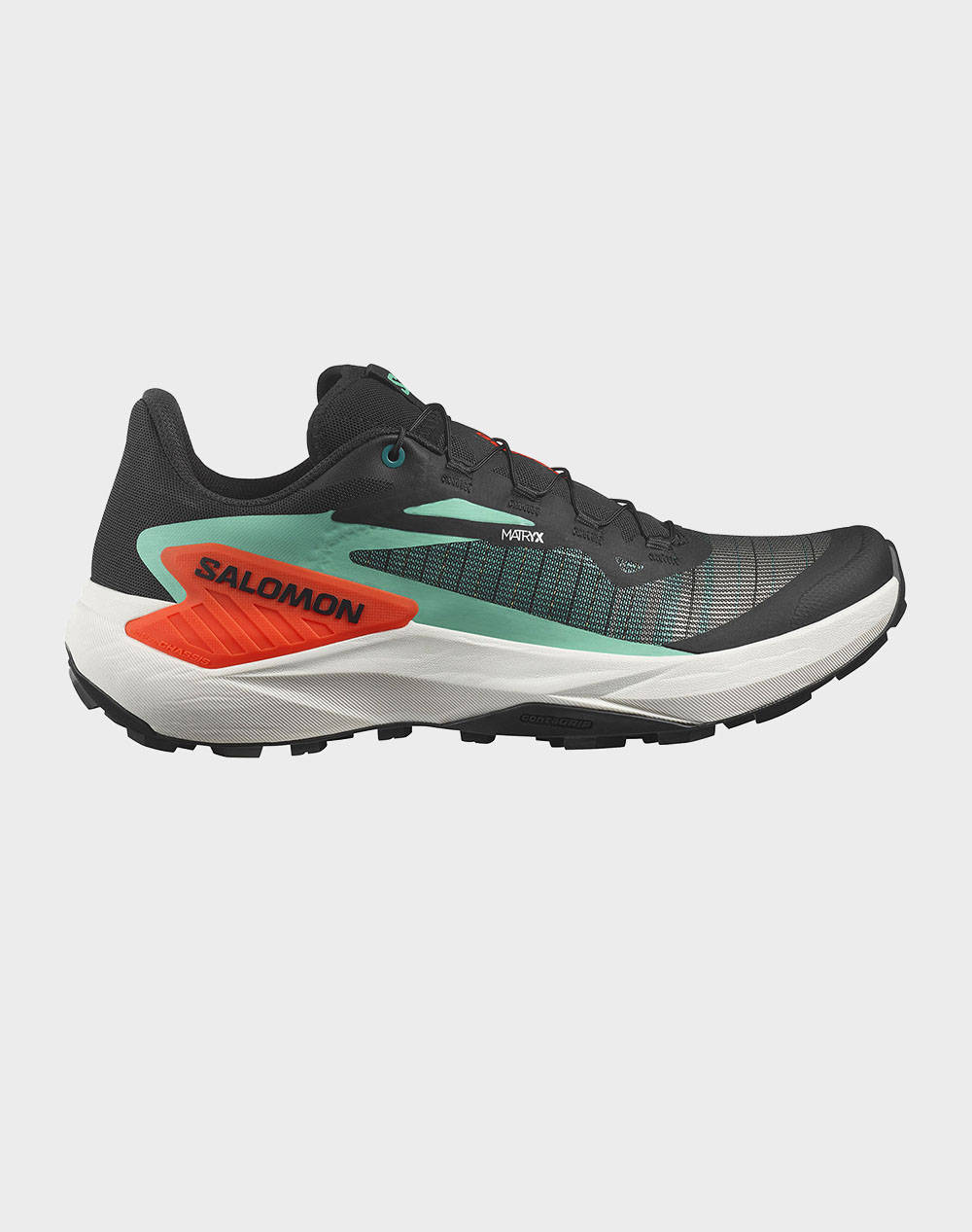 SALOMON TRAIL RUNNING - GENESIS GENESIS BLACK / ELECTRIC GREEN / CHERRY TOMATO INCALTAMINTE DE BARBATI