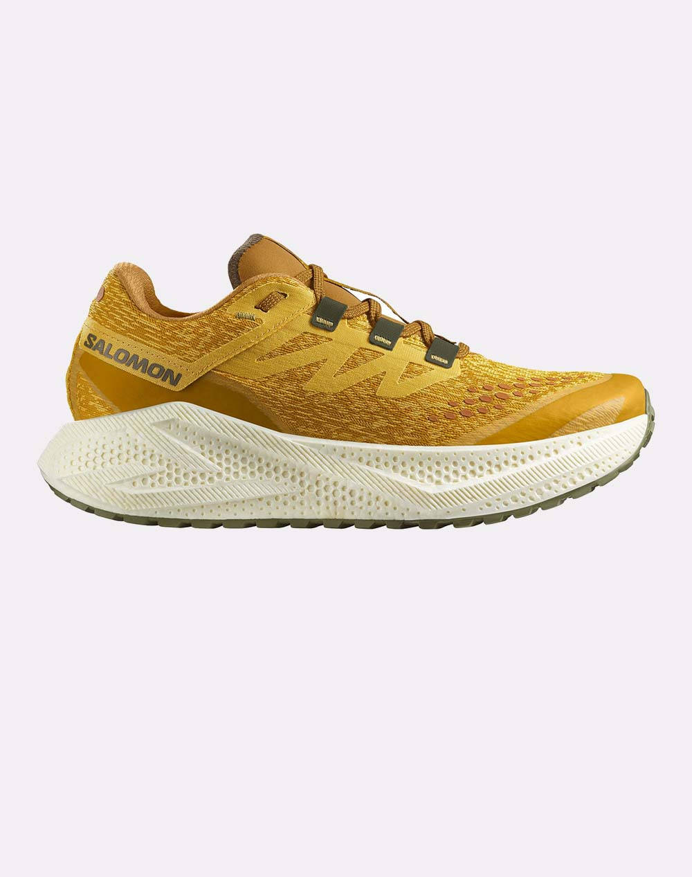 SALOMON GRAVEL RUNNING - AERO AERO GLIDE 3 GRVL SPICY MUSTARD / VANILLA ICE / DEEP LICHEN GREEN INCALTAMINTE DE BARBATI