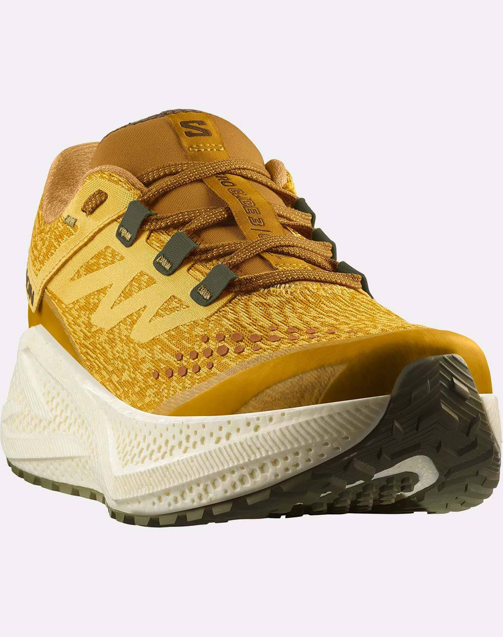 SALOMON GRAVEL RUNNING - AERO AERO GLIDE 3 GRVL SPICY MUSTARD / VANILLA ICE / DEEP LICHEN GREEN INCALTAMINTE DE BARBATI