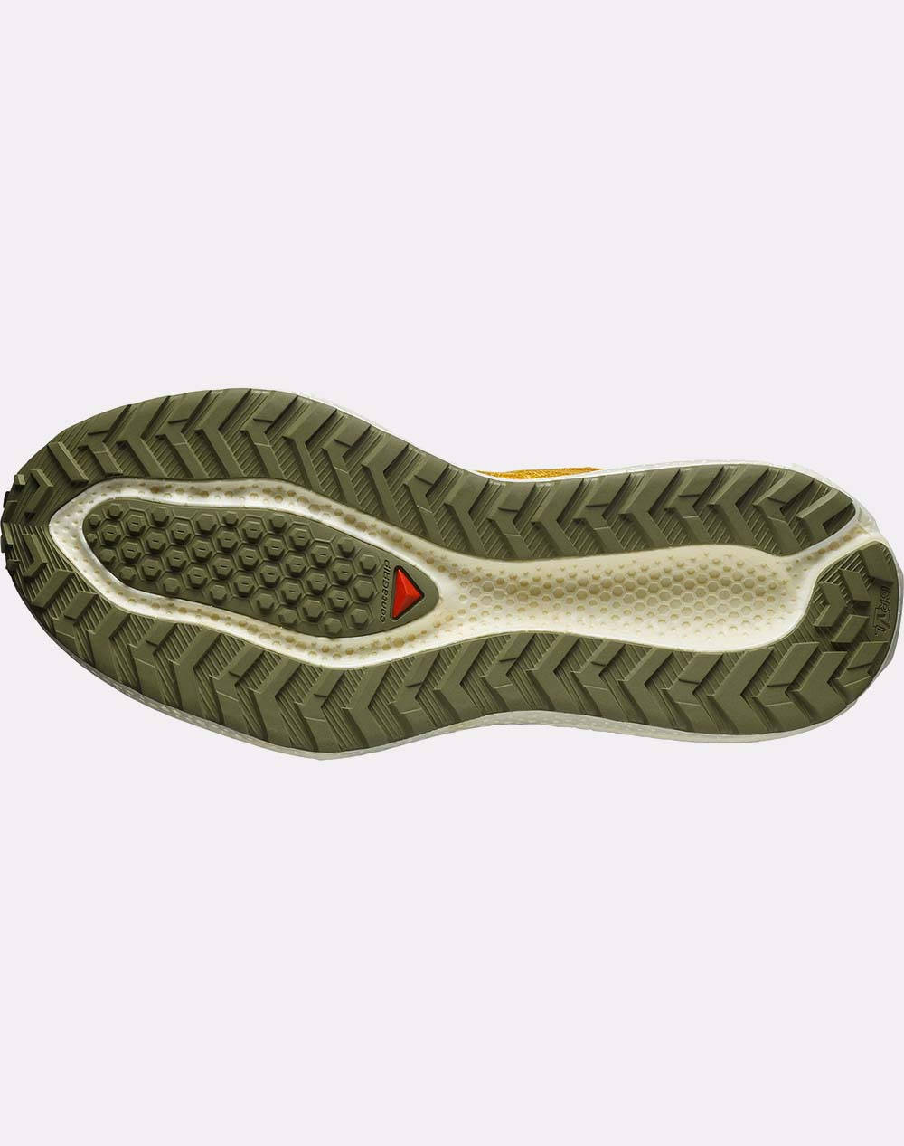 SALOMON GRAVEL RUNNING - AERO AERO GLIDE 3 GRVL SPICY MUSTARD / VANILLA ICE / DEEP LICHEN GREEN INCALTAMINTE DE BARBATI