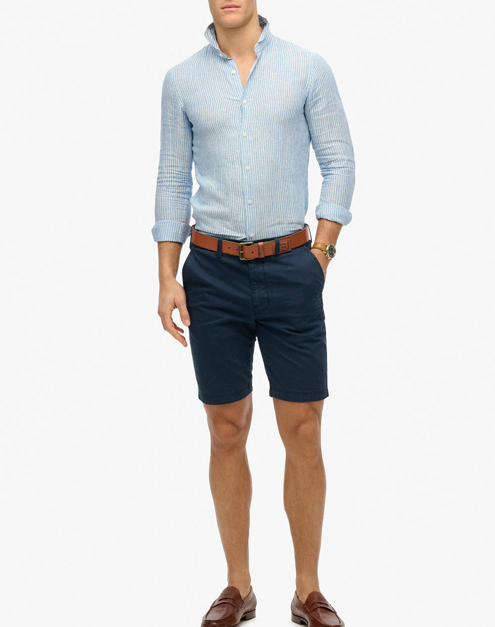 SUPERDRY D2 STUD VACATION L/S LINEN SHIRT CAMASA DE BARBATI