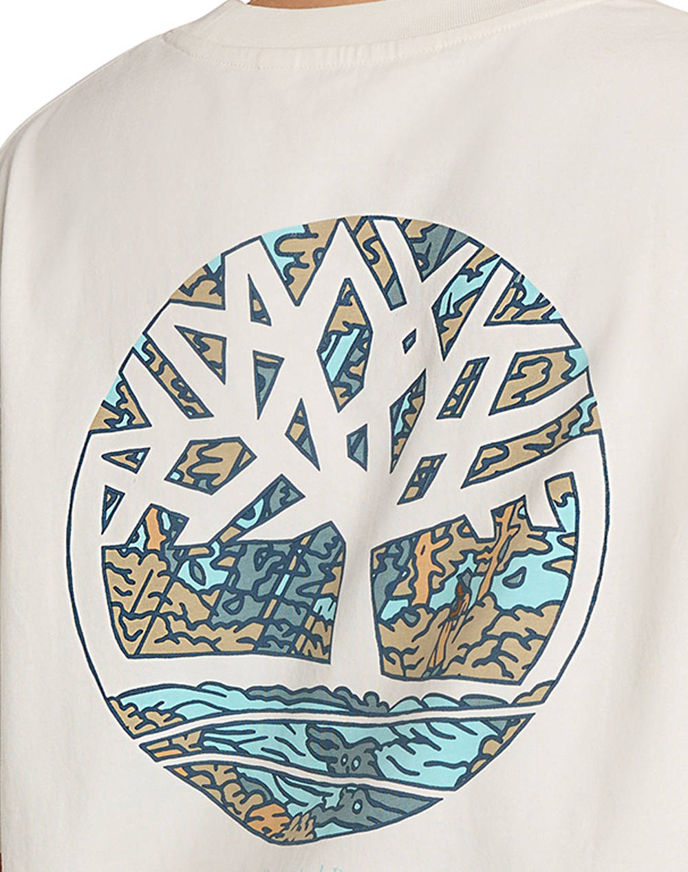 TIMBERLAND Illustrated Tree Logo Back Graphic Tee