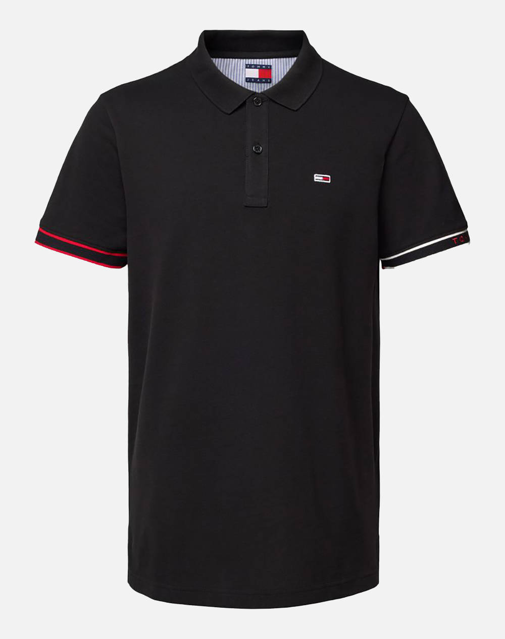 TOMMY JEANS TJM SLIM FLAG CUFF POLO EXT