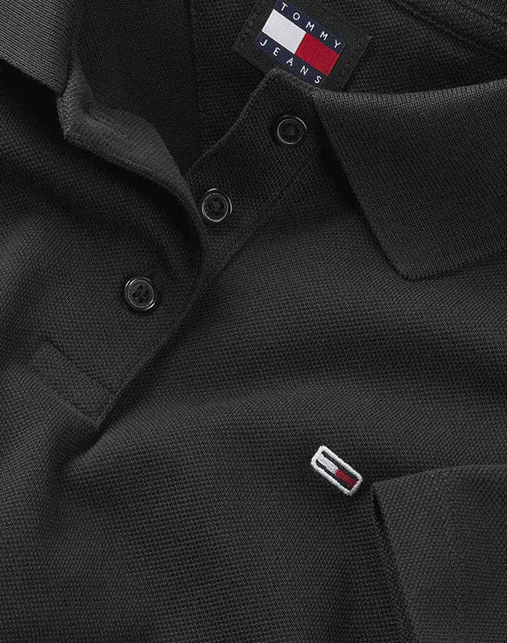 TOMMY JEANS TJM SLIM FLAG CUFF POLO EXT