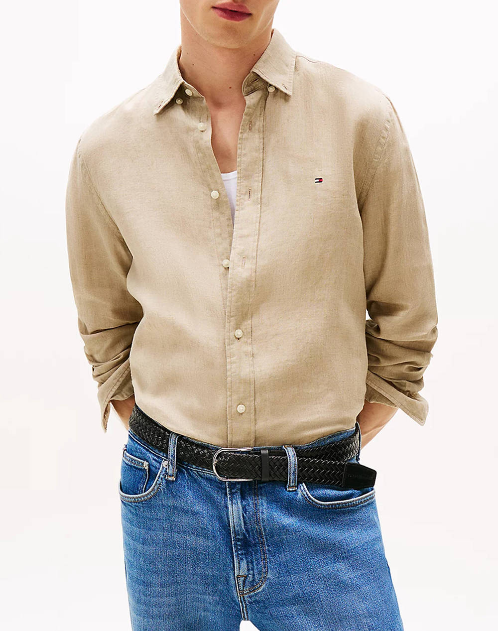 TOMMY HILFIGER PIGMENT DYED LI SOLID RF SHIRT