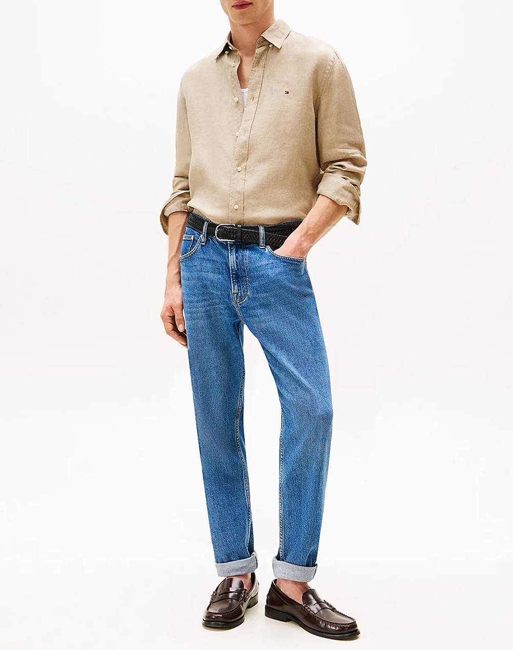 TOMMY HILFIGER PIGMENT DYED LI SOLID RF SHIRT