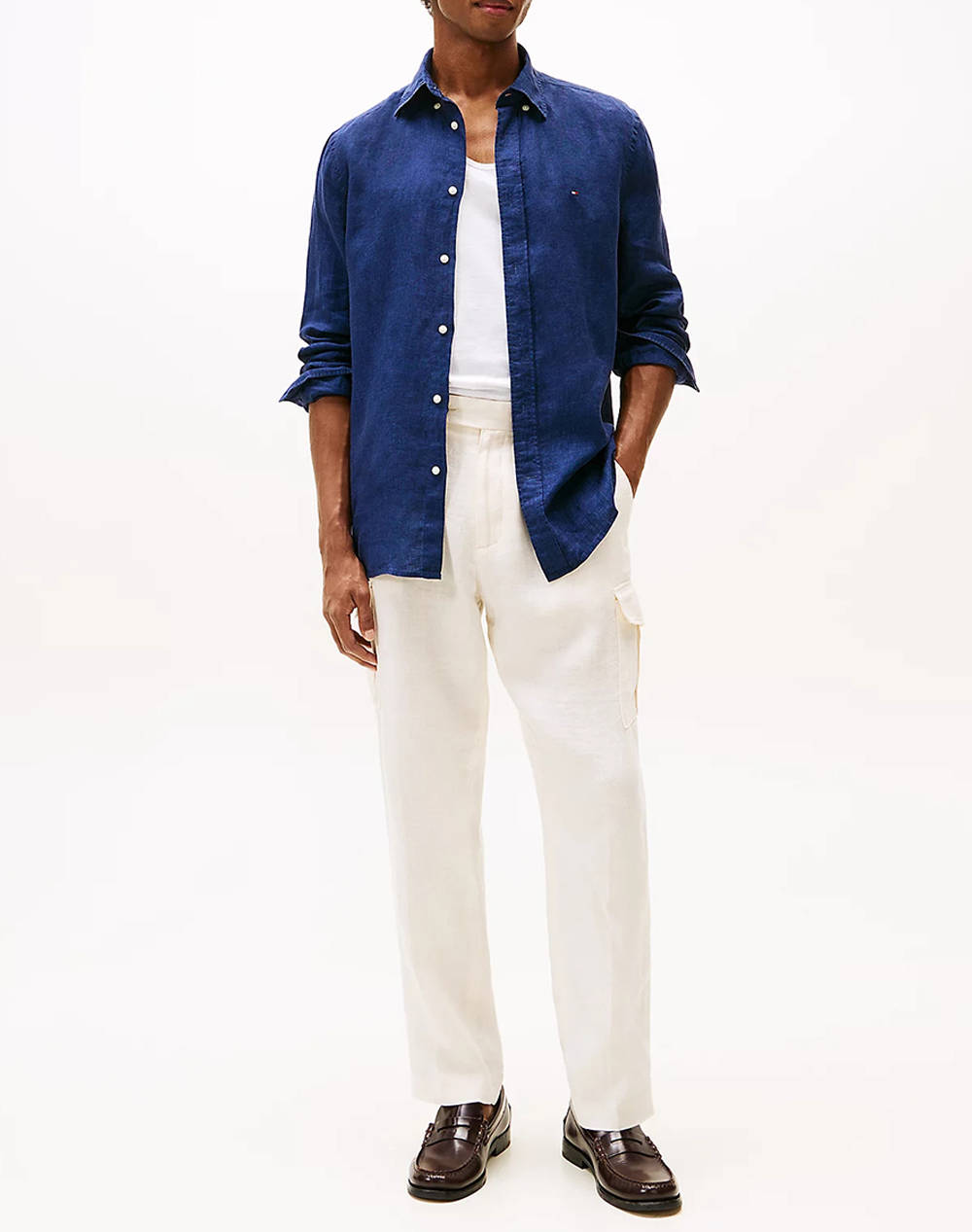 TOMMY HILFIGER PIGMENT DYED LI SOLID RF SHIRT