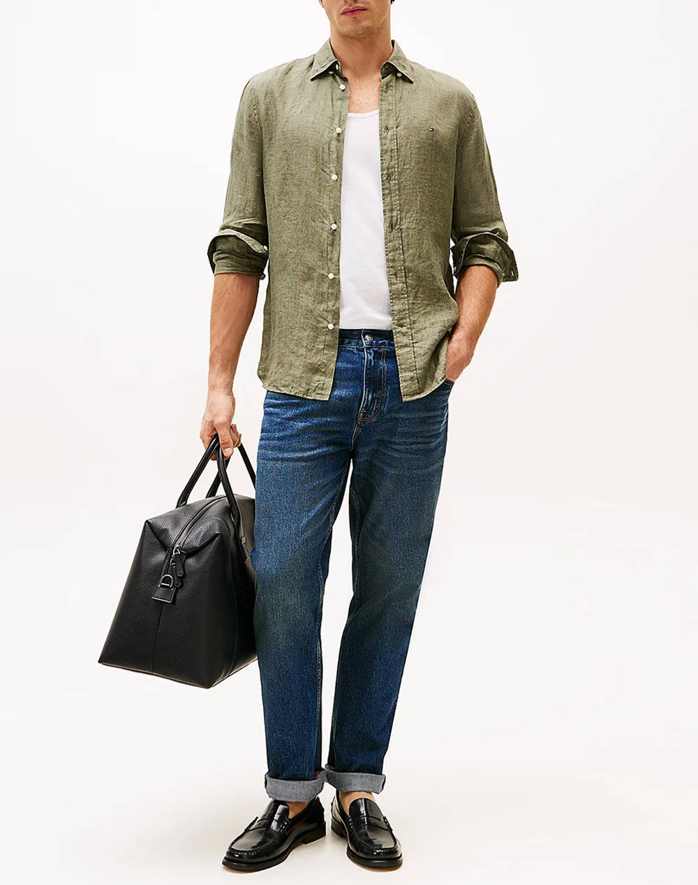 TOMMY HILFIGER PIGMENT DYED LI SOLID RF SHIRT