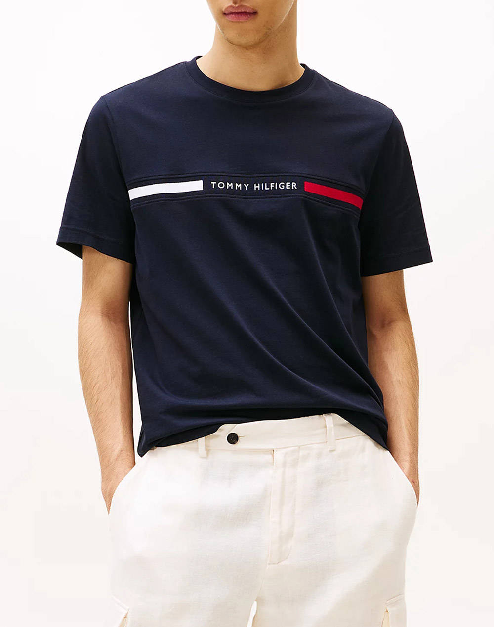 TOMMY HILFIGER HILFIGER CHEST INSERT TEE