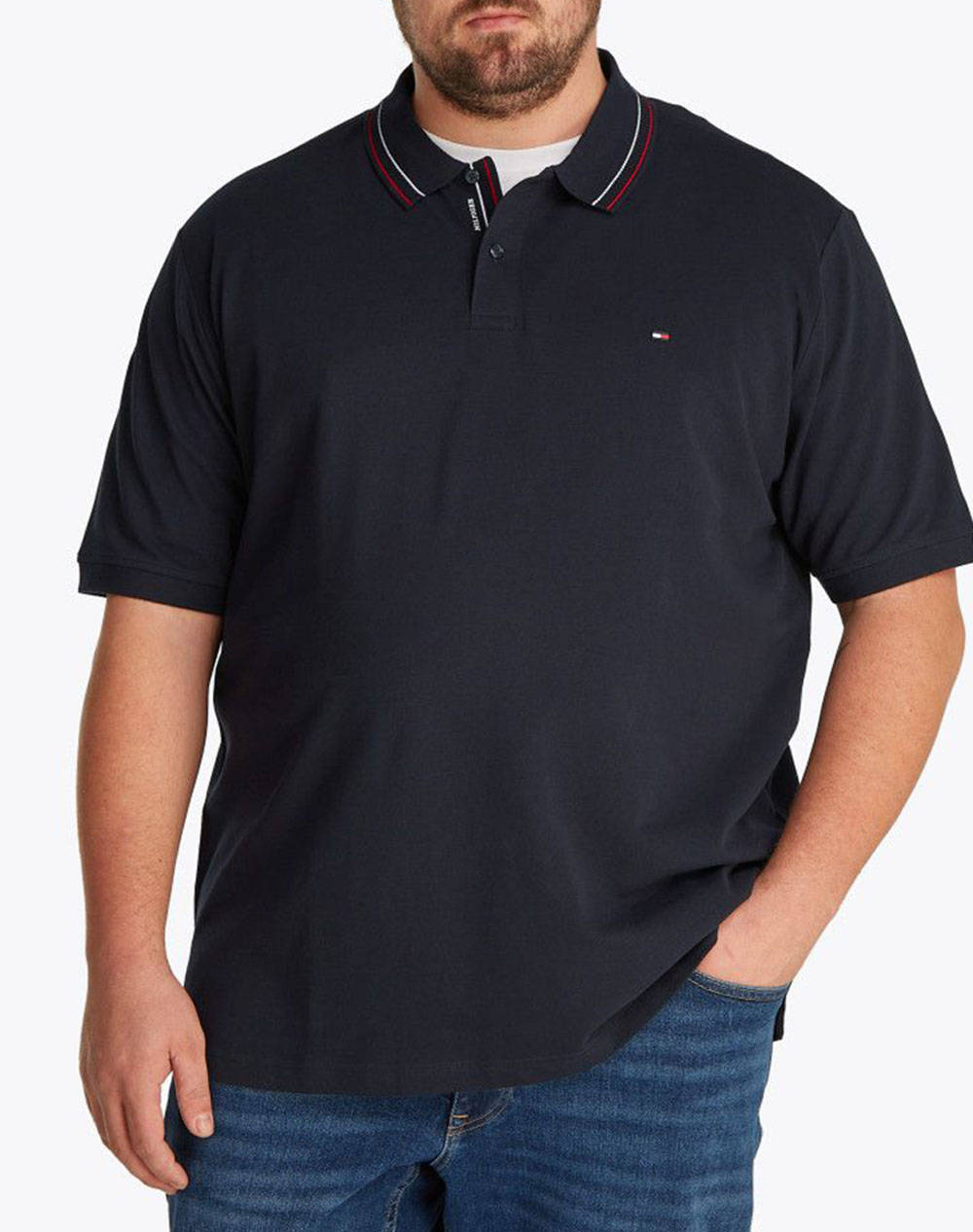 TOMMY HILFIGER BT-PLACKET INTEREST REG POLO-B