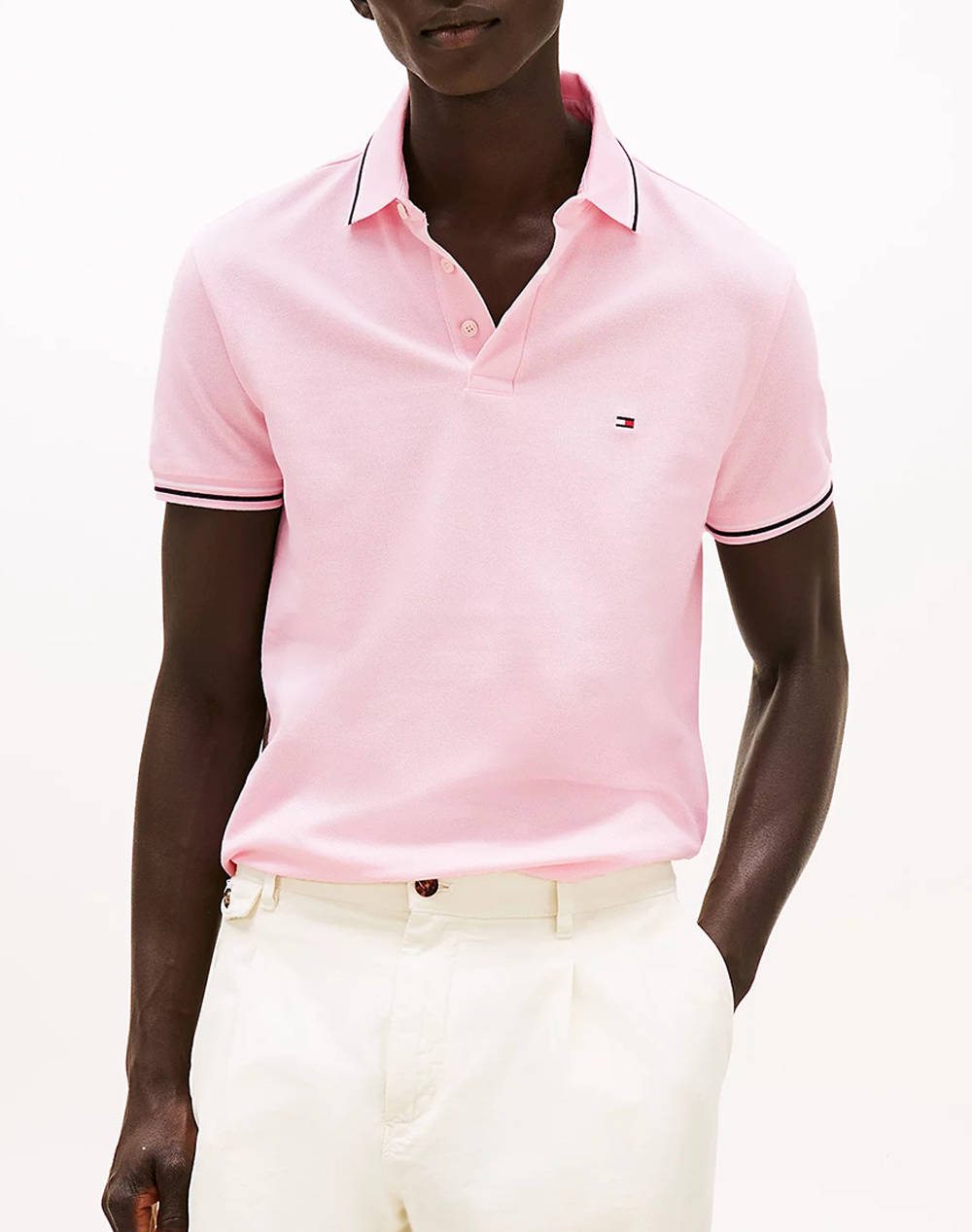 TOMMY HILFIGER TIPPED SLIM FIT SEASONAL POLO