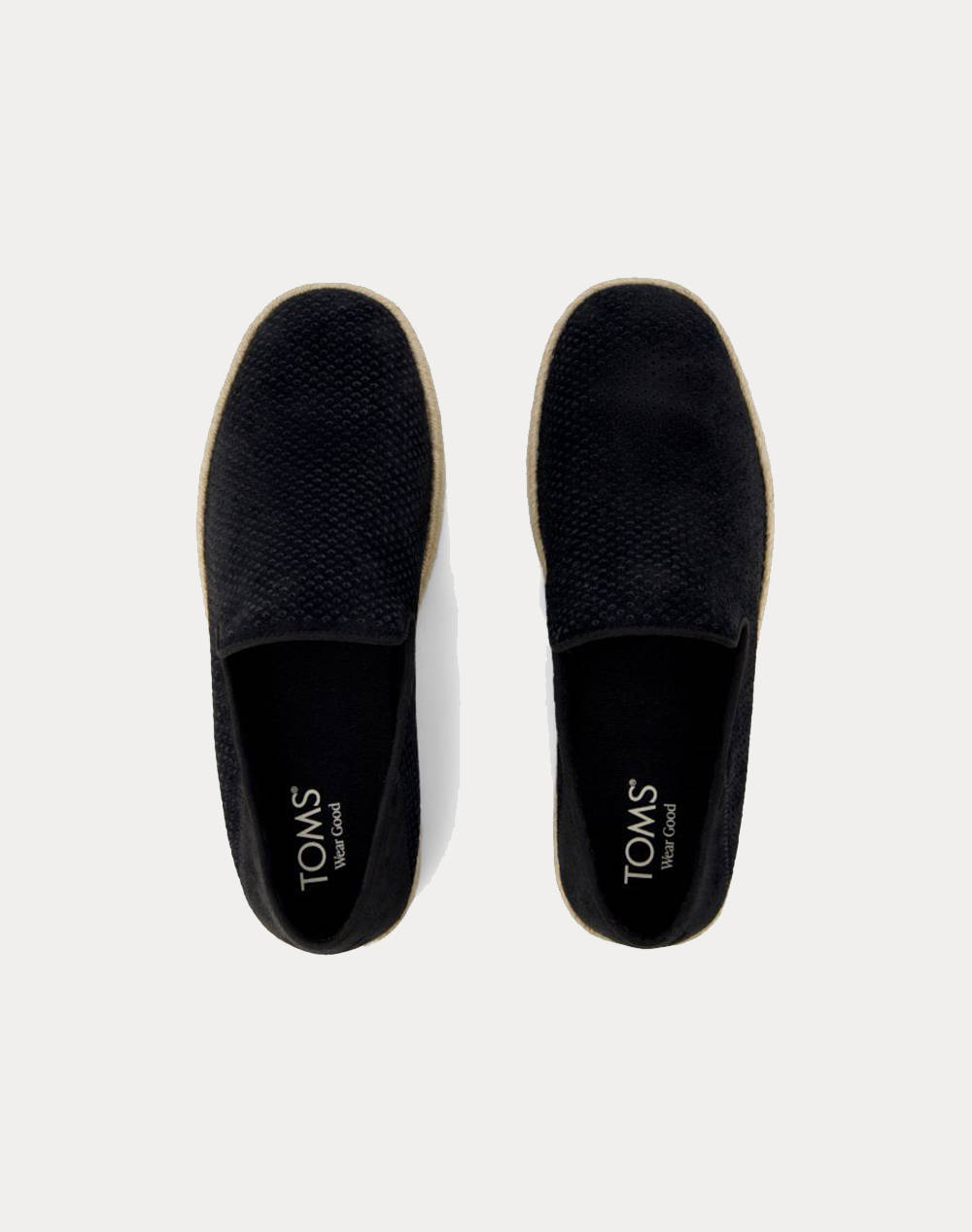 TOMS BLK DMND PERF SUDE MN SANTGO ESP