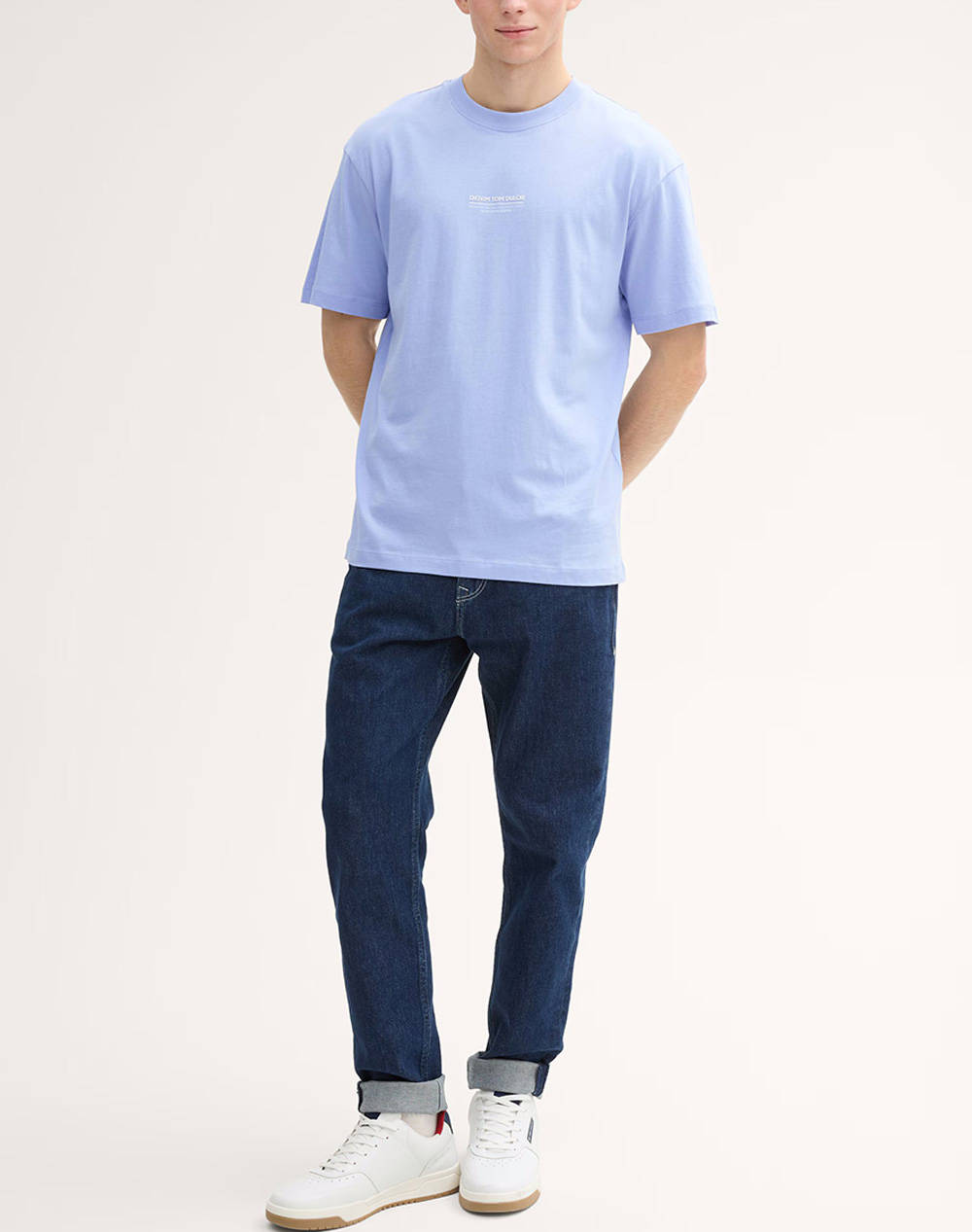 TOM TAILOR RELAXED PRINTED T-SHIRT BLUZA DE BARBATI