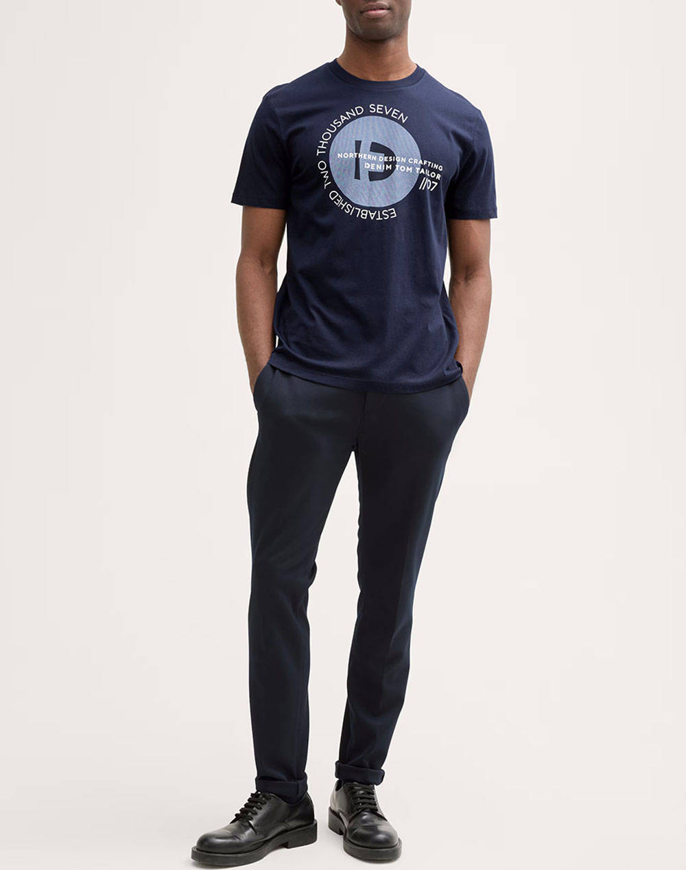 TOM TAILOR PRINTED T-SHIRT BLUZA DE BARBATI