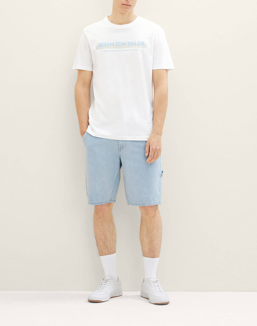 TOM TAILOR PRINTED T-SHIRT BLUZA DE BARBATI