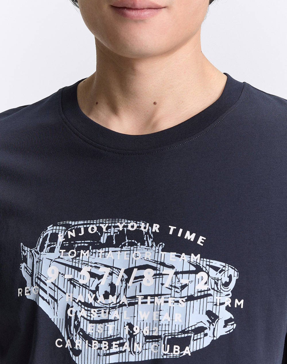 TOM TAILOR PRINTED T-SHIRT BLUZA DE BARBATI