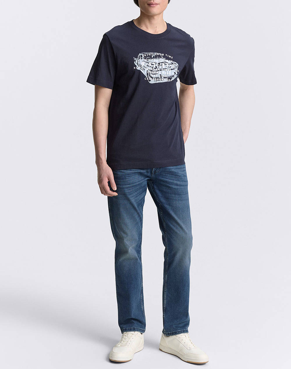 TOM TAILOR PRINTED T-SHIRT BLUZA DE BARBATI