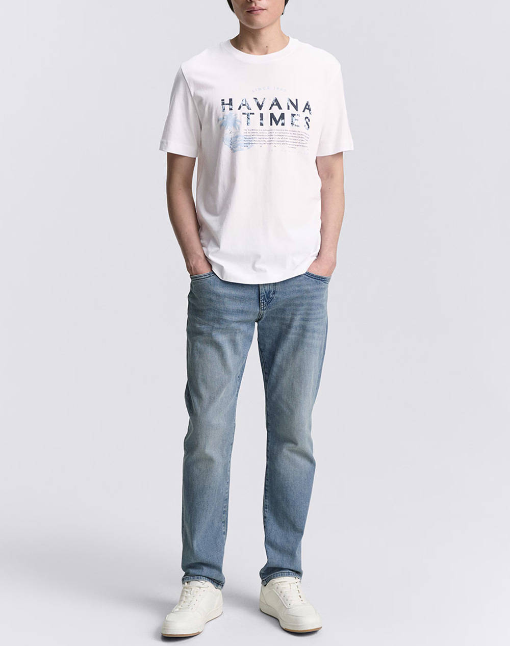 TOM TAILOR PRINTED T-SHIRT BLUZA DE BARBATI