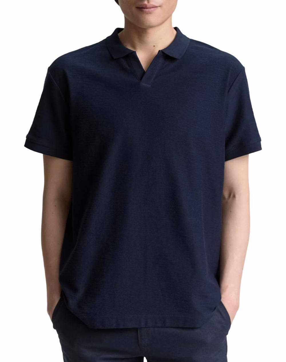 TOM TAILOR STRUCTURED RESORT COLLAR BLUZA DE BARBATI
