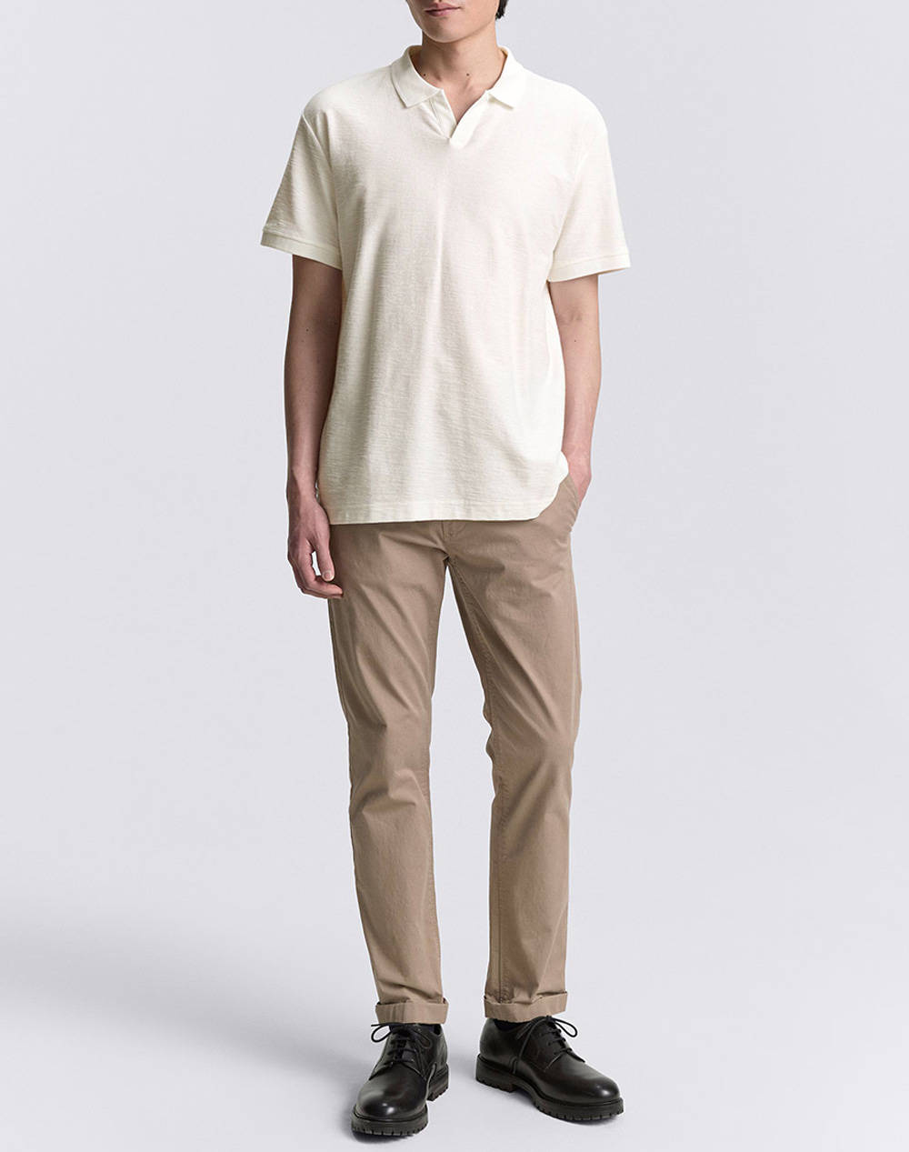 TOM TAILOR STRUCTURED RESORT COLLAR BLUZA DE BARBATI