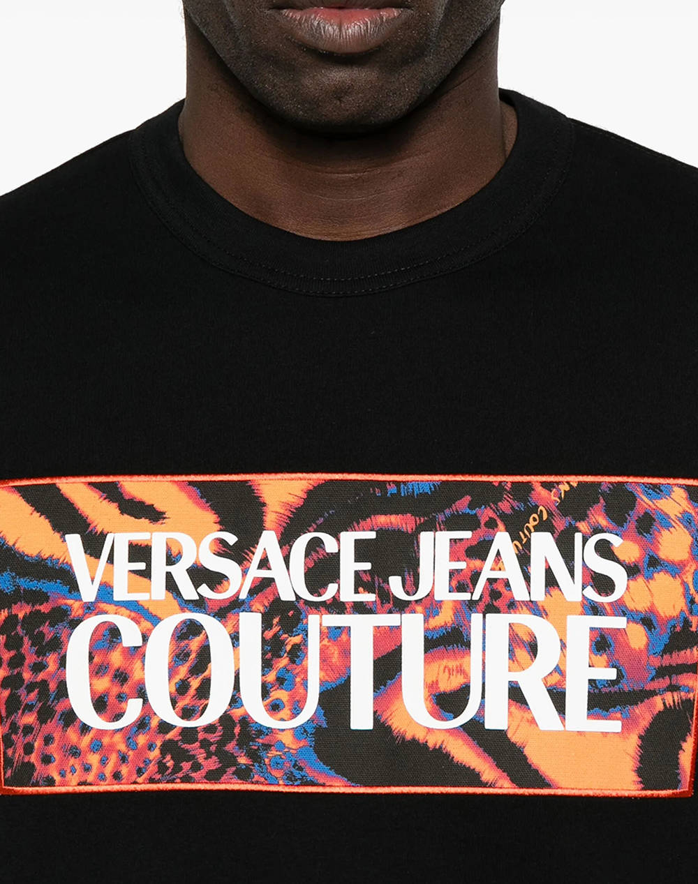 VERSACE JEANS 78GAHE04CJ00E 78UP601 R LOGO PATCH ANIMALIER BLUZA DE BARBATI