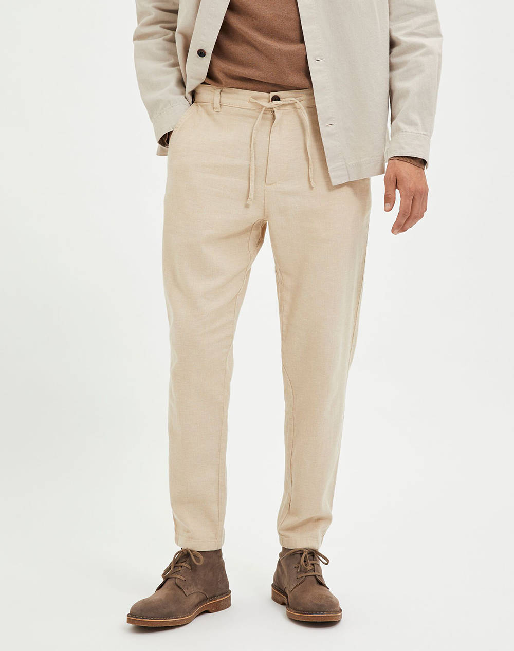 SELECTED SLH172-SLIMTAPE BRODY LINEN PANT NOOS