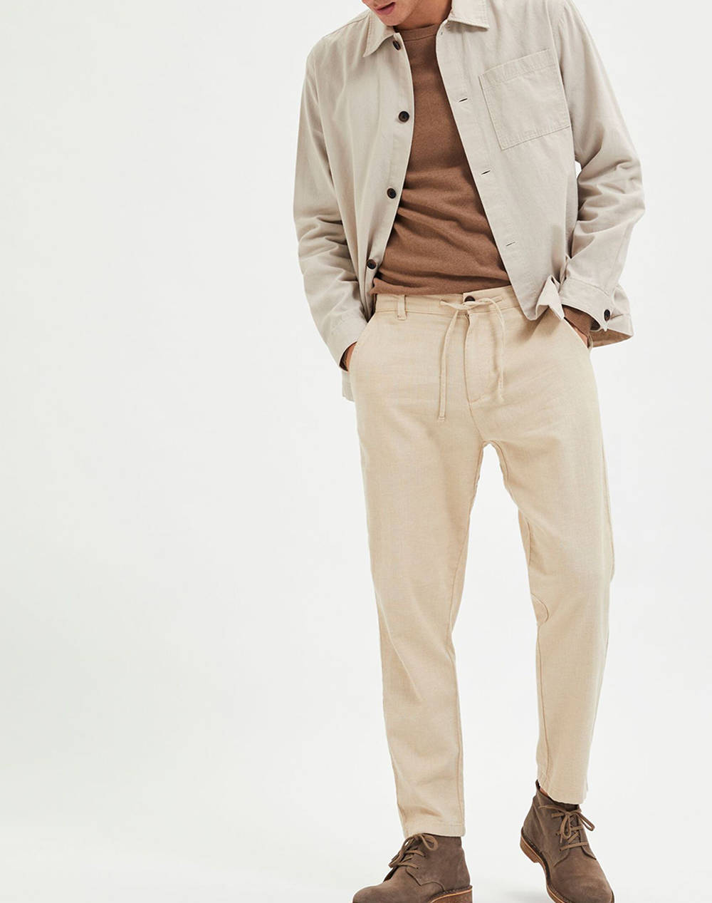 SELECTED SLH172-SLIMTAPE BRODY LINEN PANT NOOS