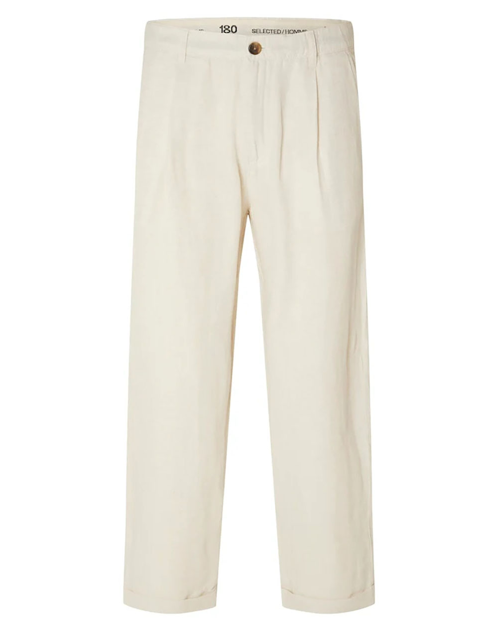 SELECTED SLH180-RELAXED CROP RON LINEN BLEND PANT