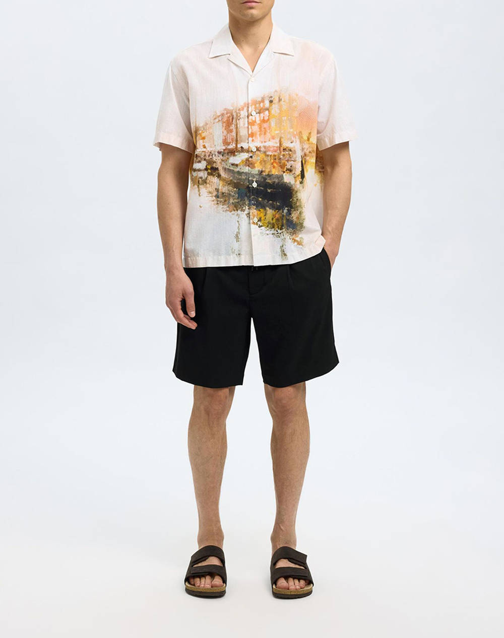 SELECTED SLHREGULAR-LEROY PLEAT SHORTS NOOS