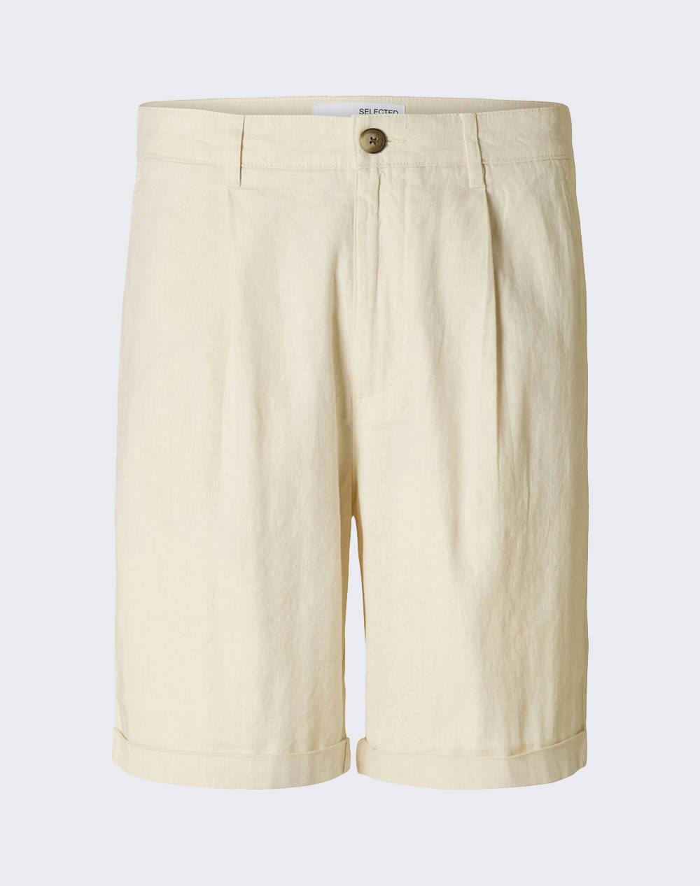 SELECTED SLHREGULAR-RON LINEN BLEND SHORTS