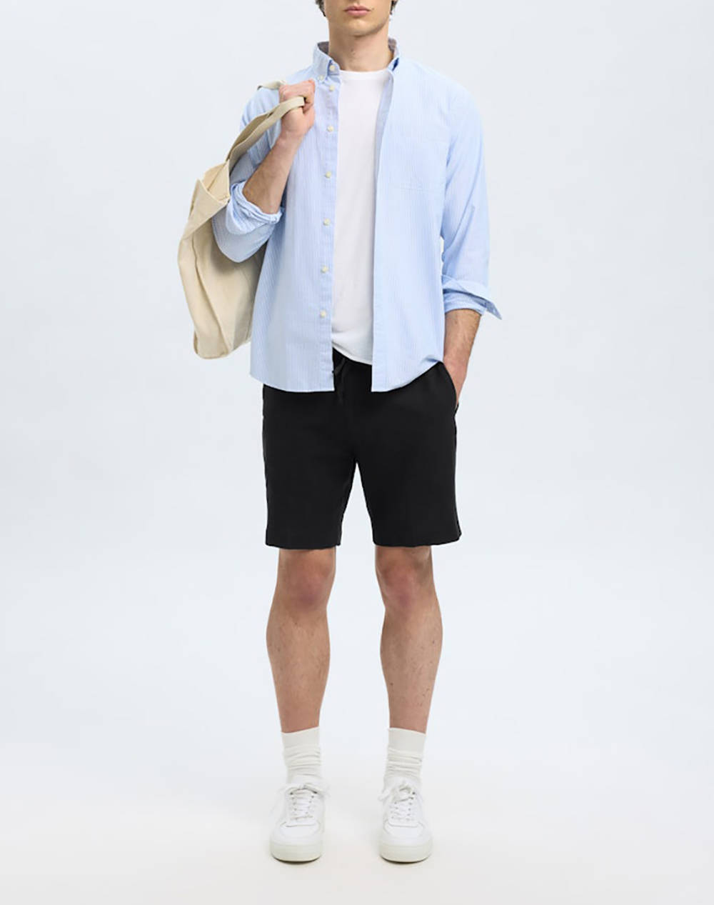 SELECTED SLHREGULAR-LEROY LINEN BLD SHORTS NOOS