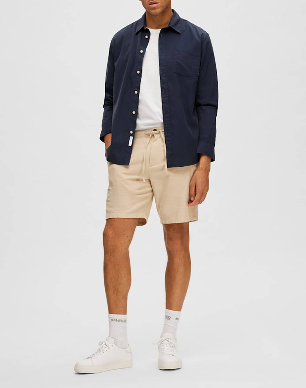 SELECTED SLHREGULAR-BRODY LINEN BLD SHORTS NOOS