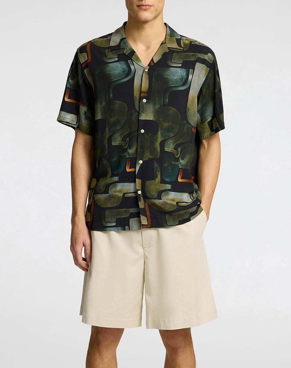SELECTED SLHRELAX-VERO SHIRT SS AOP