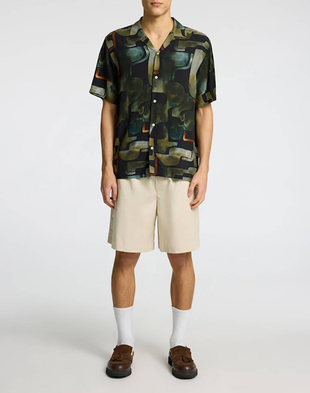 SELECTED SLHRELAX-VERO SHIRT SS AOP
