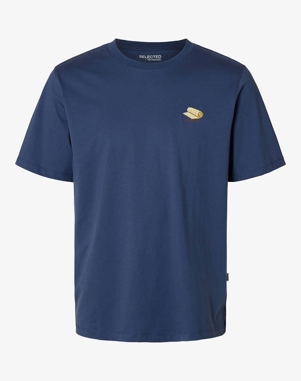 SELECTED SLHASPEN EMB SS O-NECK TEE