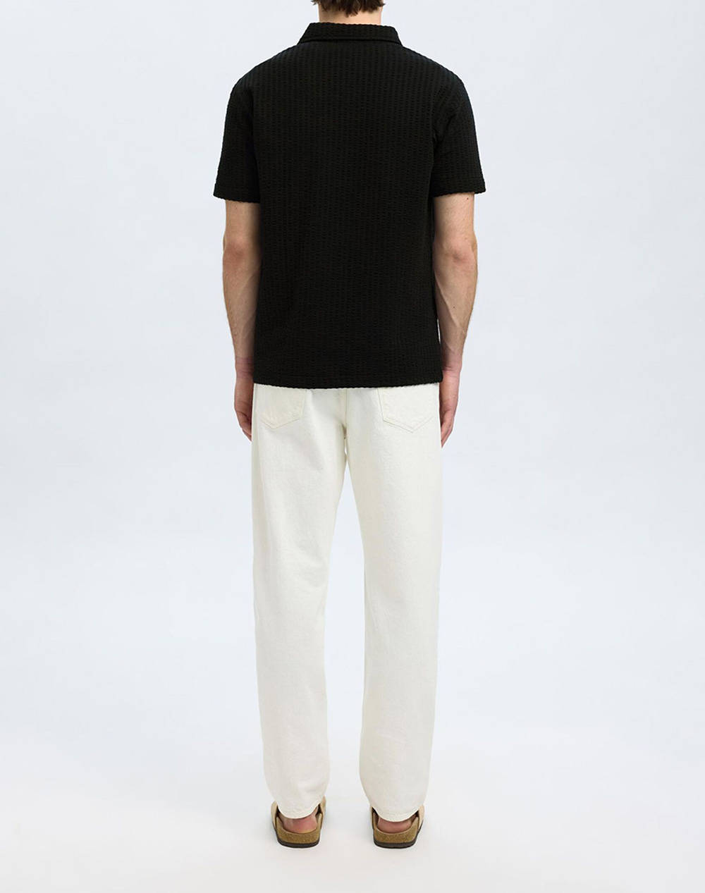 SELECTED SLHBLAKE SPLITNECK SS POLO