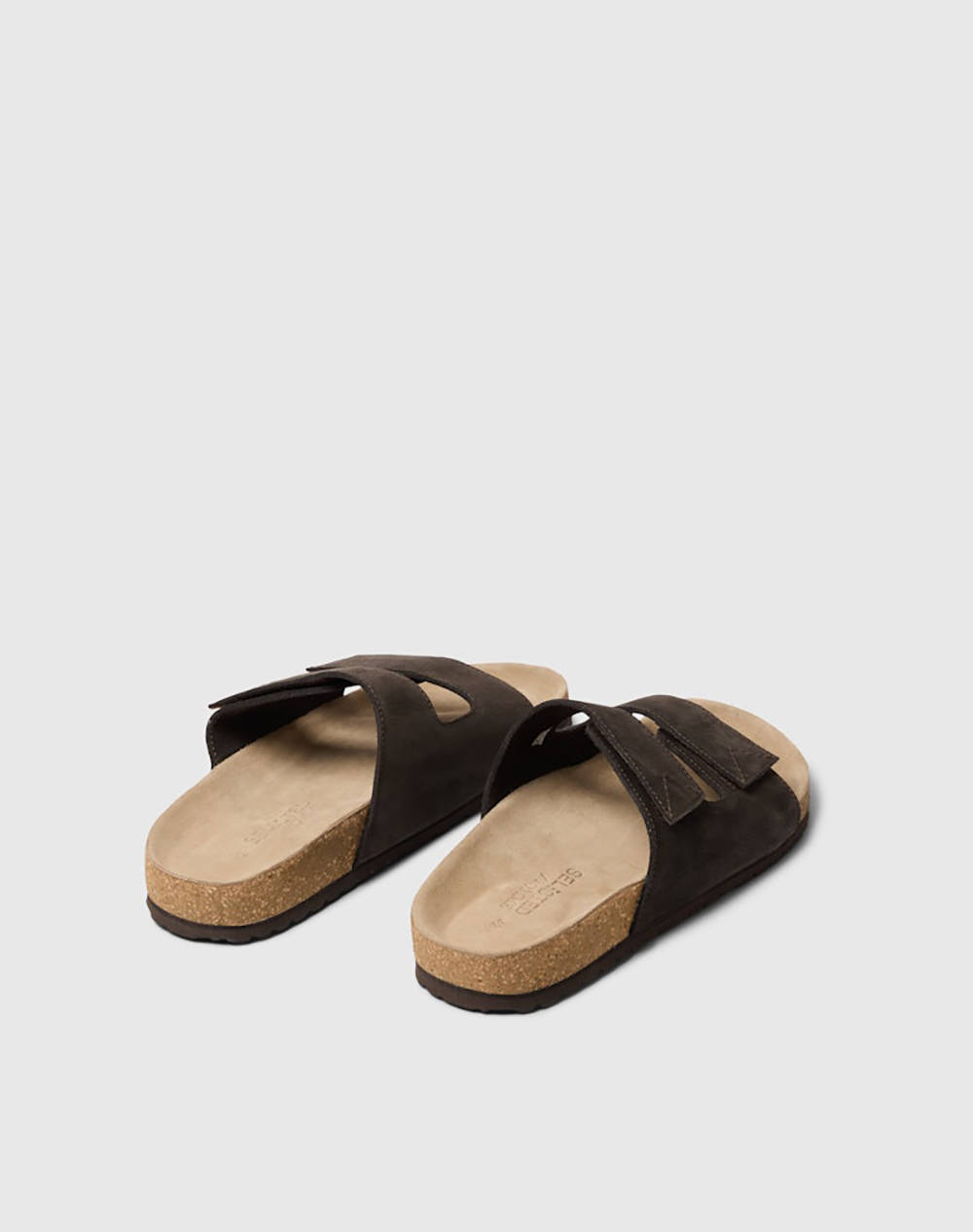 SELECTED SLHBASTIAN SUEDE STRAP SLIDER