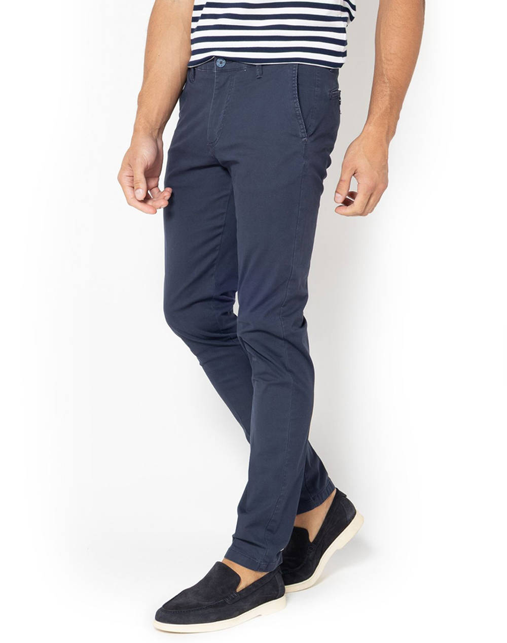 THE BOSTONIANS PANTALONI CHINOS DOBBY MODERN FIT
