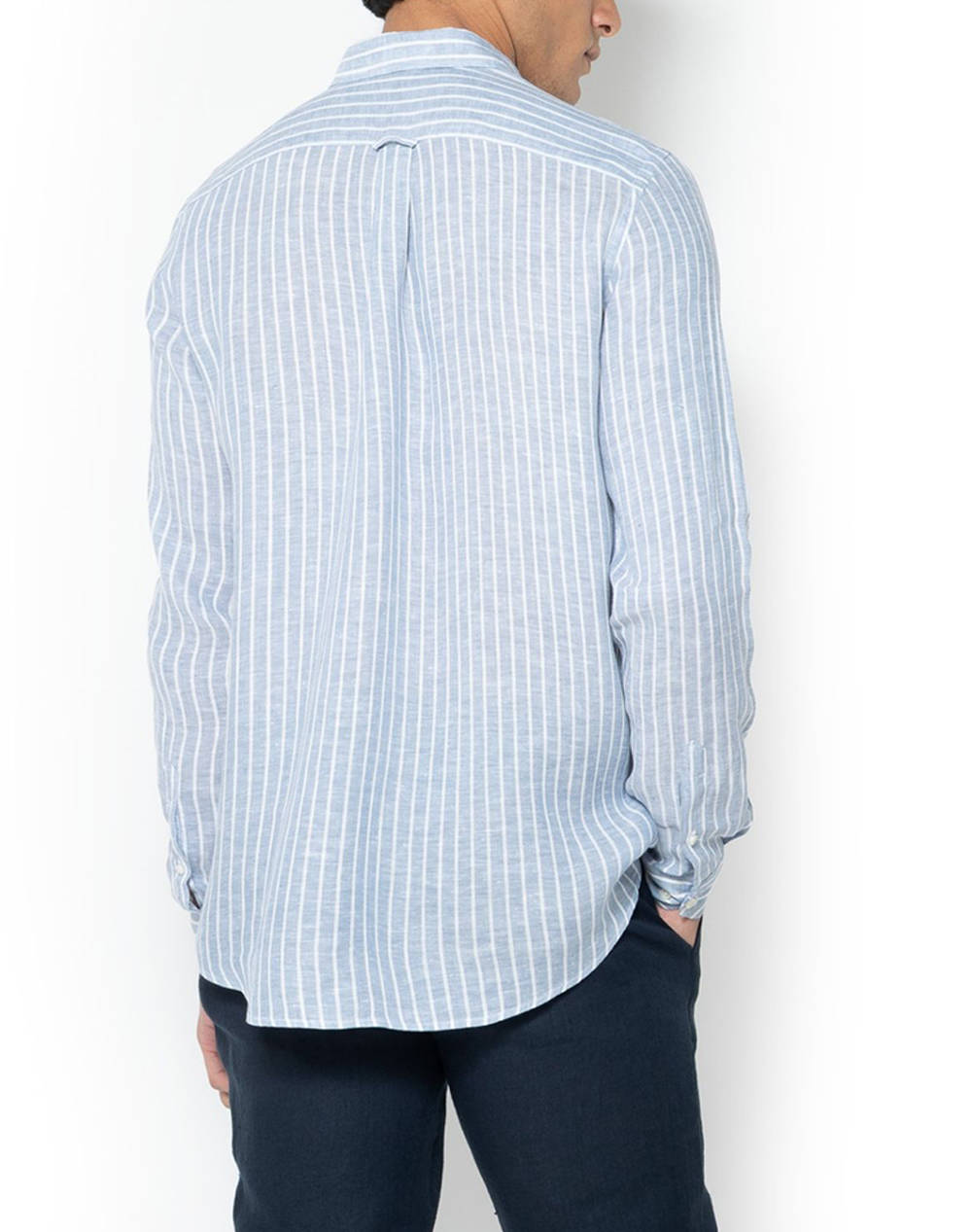 THE BOSTONIANS CAMASA ACORN IN REGULAR FIT Stripe LINEN Button-down Regular Fit