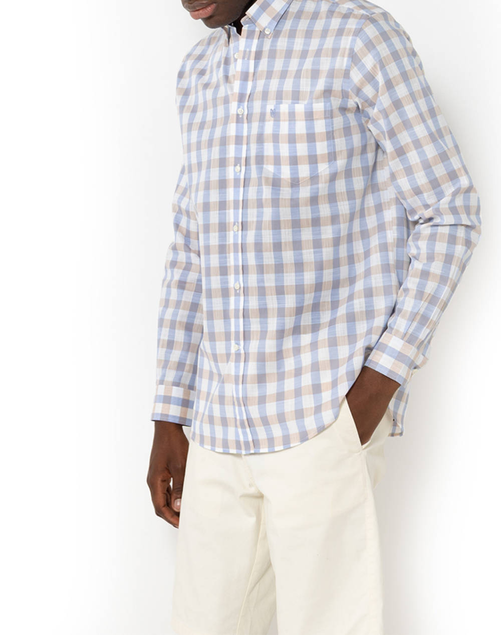 THE BOSTONIANS CAMASA MAVERICK REGULAR FIT MedCheck SLUB Button-down Regular fit