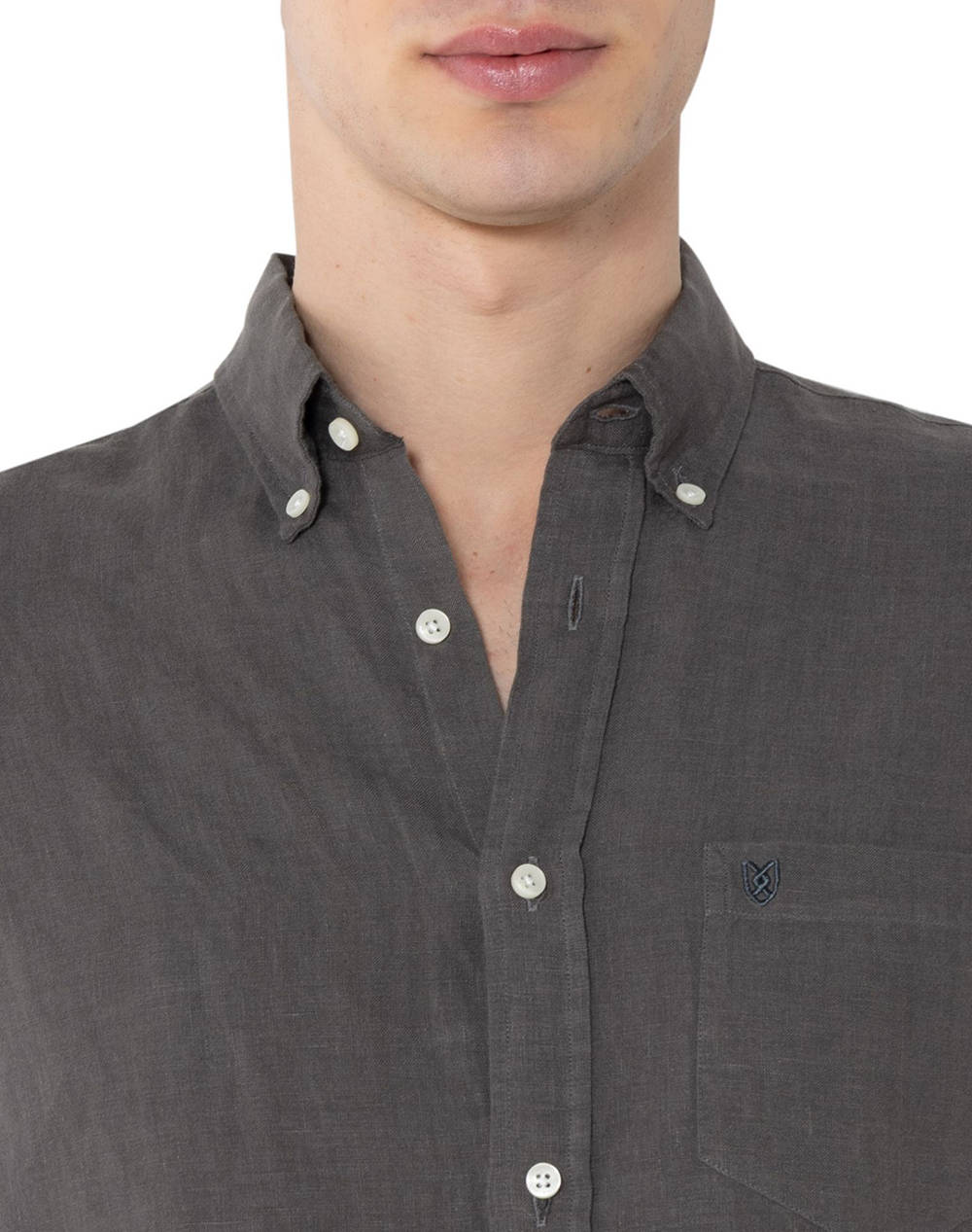 THE BOSTONIANS CAMASA DIN IN REGULAR FIT Plain LINEN Button-down Regular Fit
