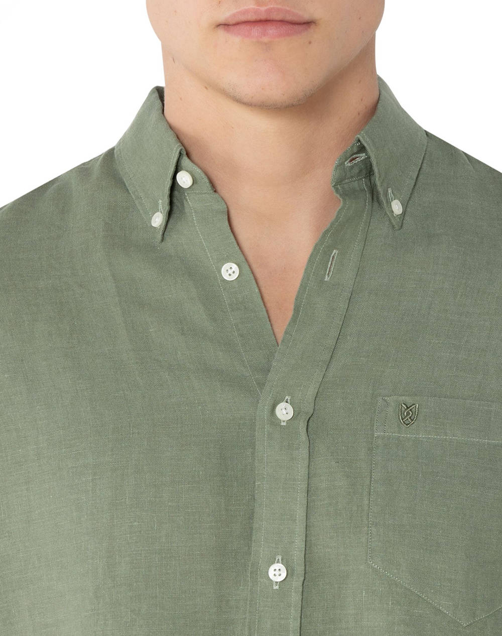 THE BOSTONIANS CAMASA DIN IN REGULAR FIT Plain LINEN Button-down Regular Fit