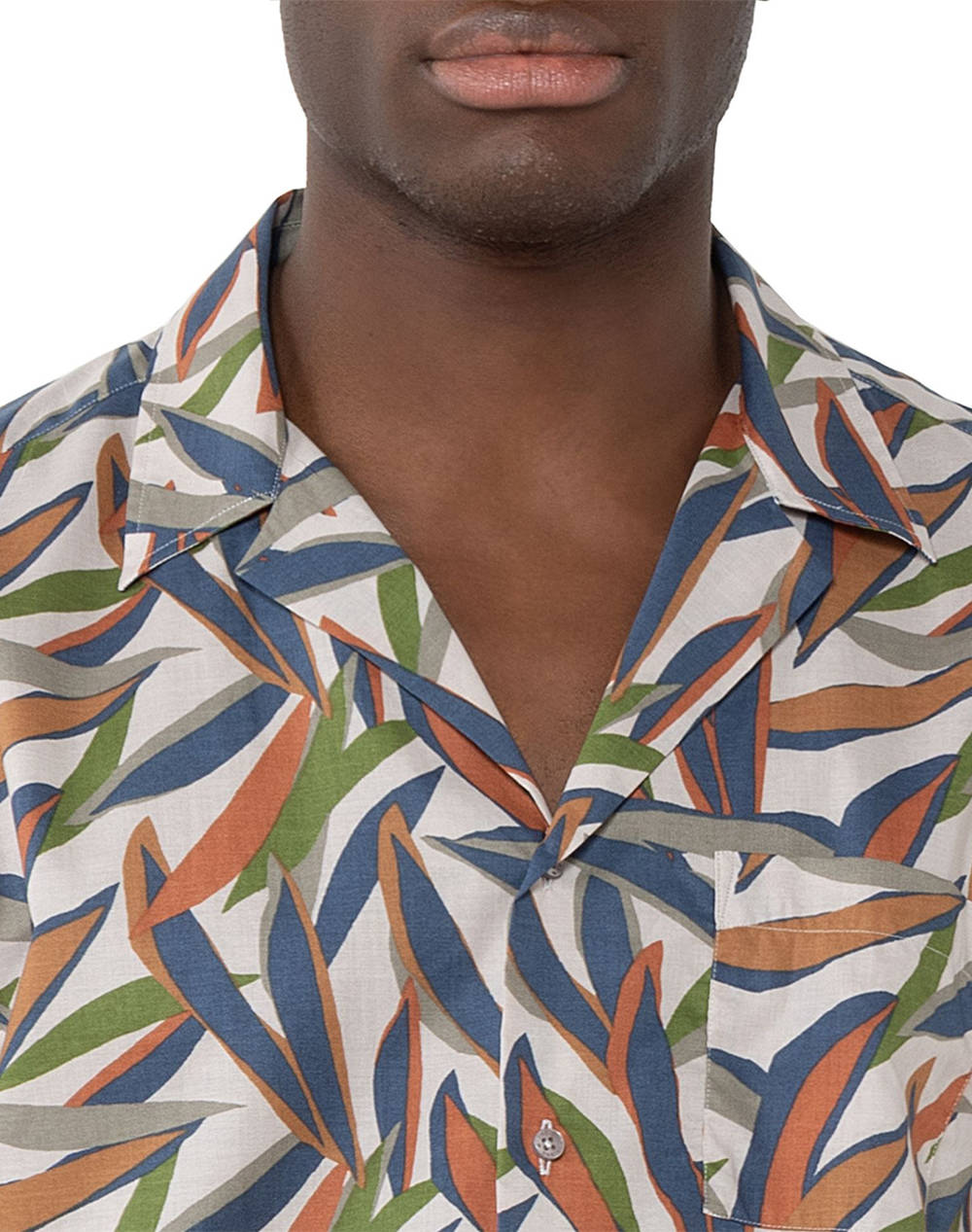 THE BOSTONIANS CAMASA CHARLES ΒΑΜΒΑΚΙ CUSTOM FIT Print POPLIN Bayron Custom FIT