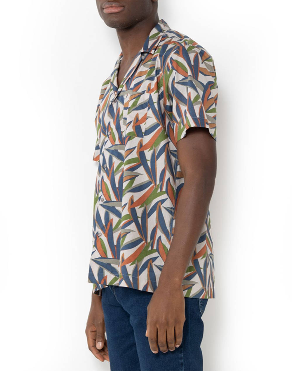 THE BOSTONIANS CAMASA CHARLES ΒΑΜΒΑΚΙ CUSTOM FIT Print POPLIN Bayron Custom FIT