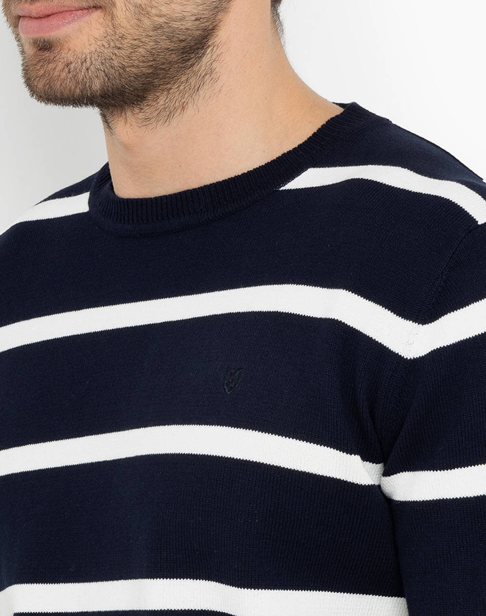 THE BOSTONIANS BLUZA DIN BUMBAC TRICOTATA CU DECOLTEU REGULAR FIT