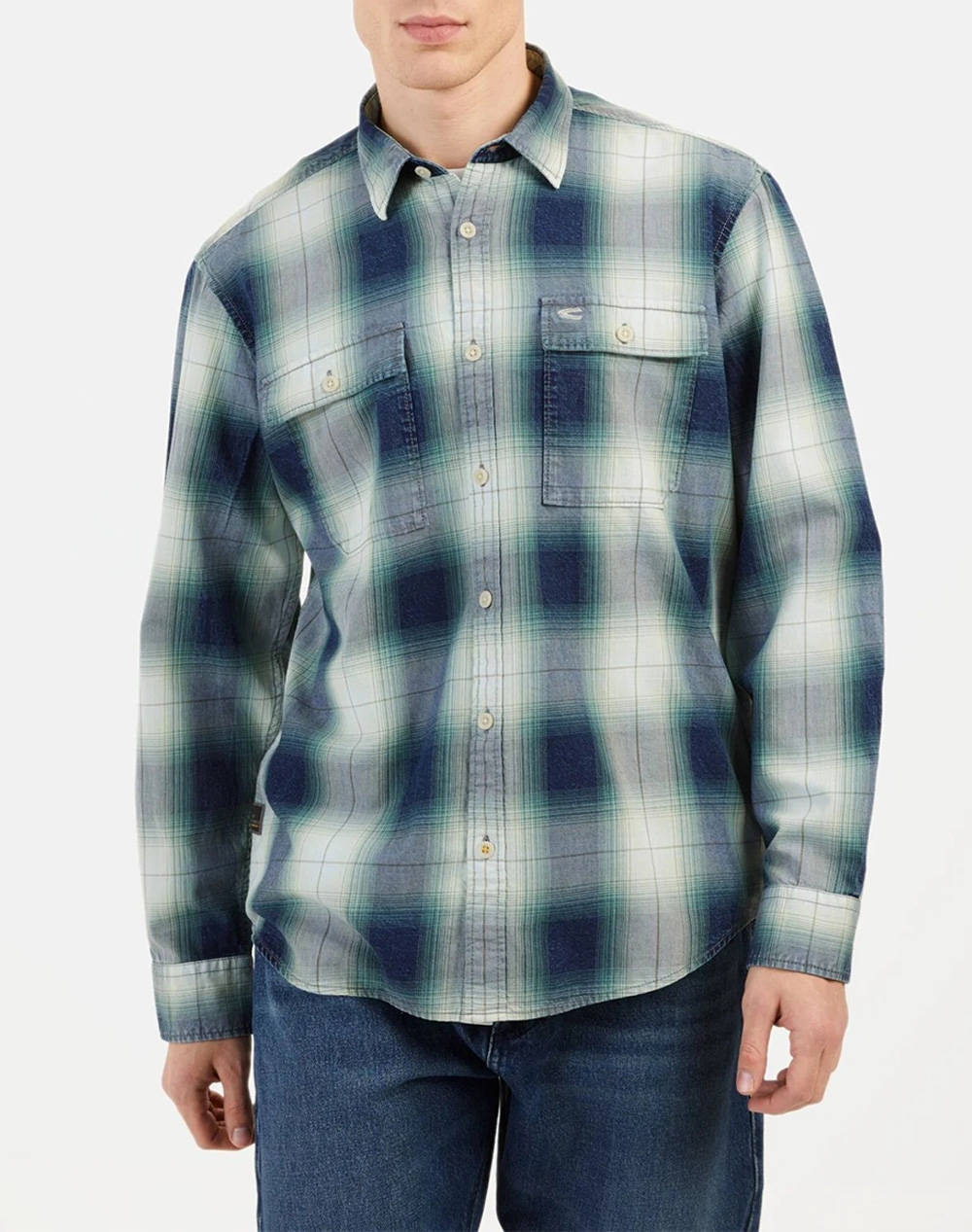 CAMEL CAMASA Μ.Μ checked 2Pocket+flaps