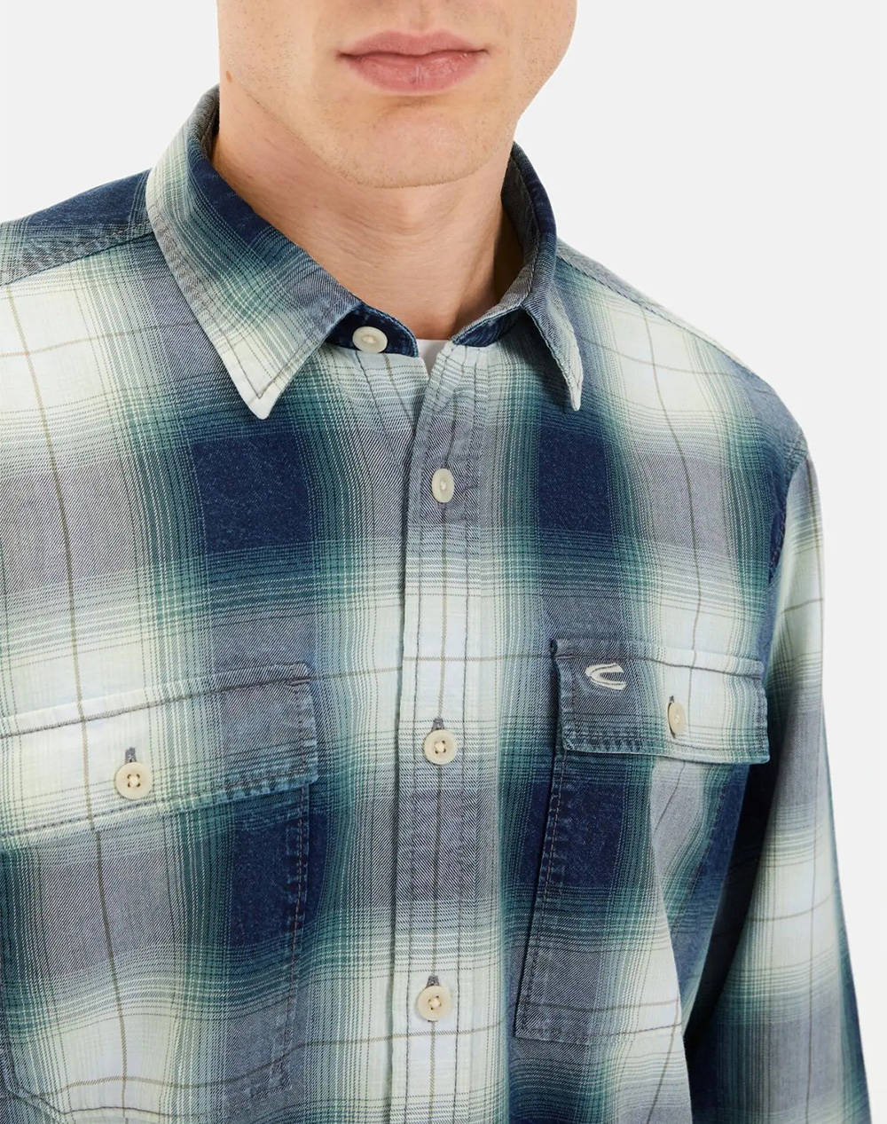 CAMEL CAMASA Μ.Μ checked 2Pocket+flaps